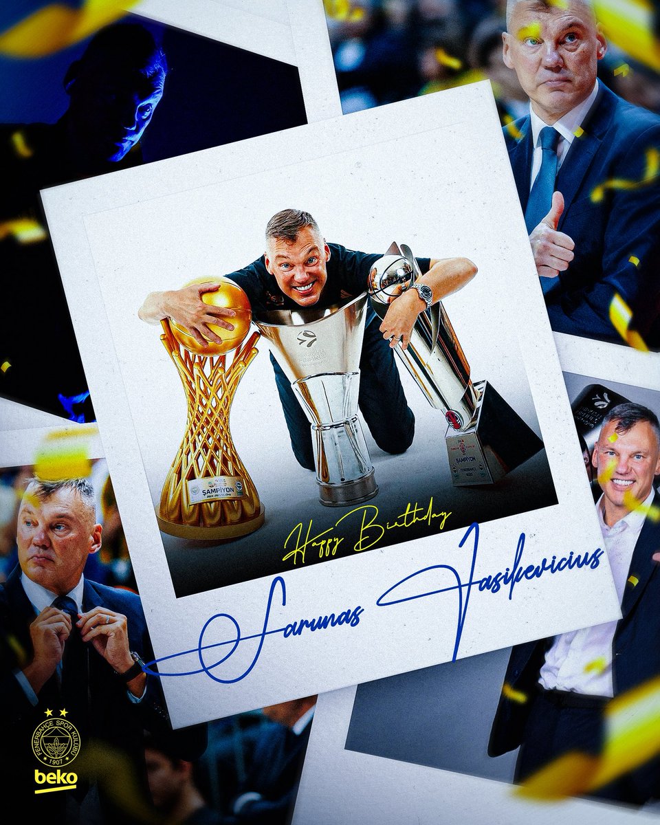 Bugün Başantrenörümüz Sarunas Jasikevicius’un doğum günü. Happy birthday Coach! 🎉