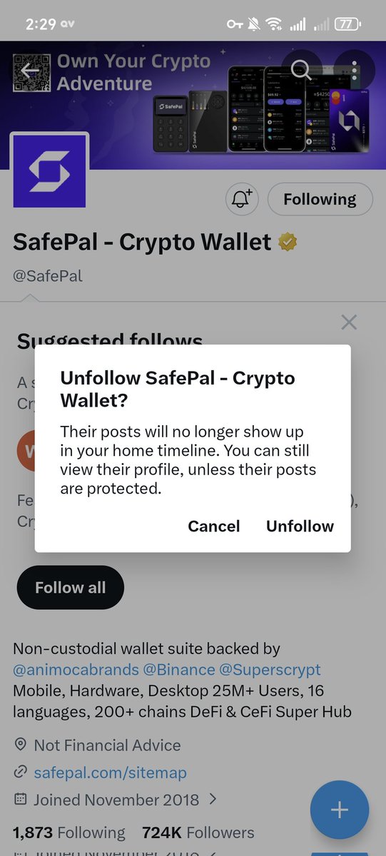 0xZe3d's tweet photo. @SafePal @PetrosNoahWeb3 Human pick up = unfollowed. https://t.co/g68JkwxvI7