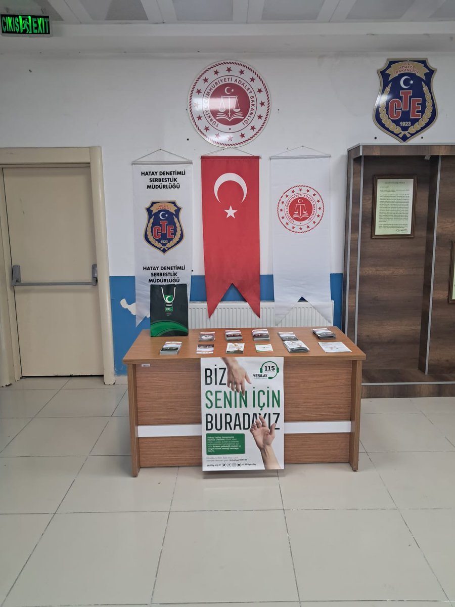 HatayDSM's tweet photo. Hatay Denetimli Serbestlik Müdürlüğümüzde 1–7 Mart Yeşilay Haftası kapsamında bilgilendirme standı açılmıştır.

Uzman personellerimiz tarafından yükümlülere bağımlılıkla mücadele ve sağlıklı yaşam konularında bilgilendirme yapılmıştır. https://t.co/Kv66TfIjWD