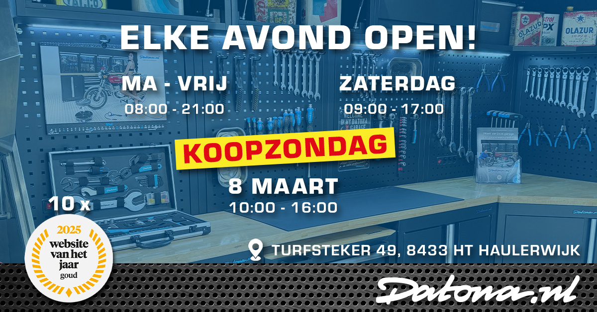 8 maart organiseren we bij Datona voor het eerst een koopzondag! Onze showroom opent haar deuren van 10:00 tot 16:00. Kom gezellig langs en profiteer van te gekke deals. Wij hebben de koffie en gehaktballen klaarstaan ☕️

Dit wil je niet missen!

#datona #werkplaats #koopzondag