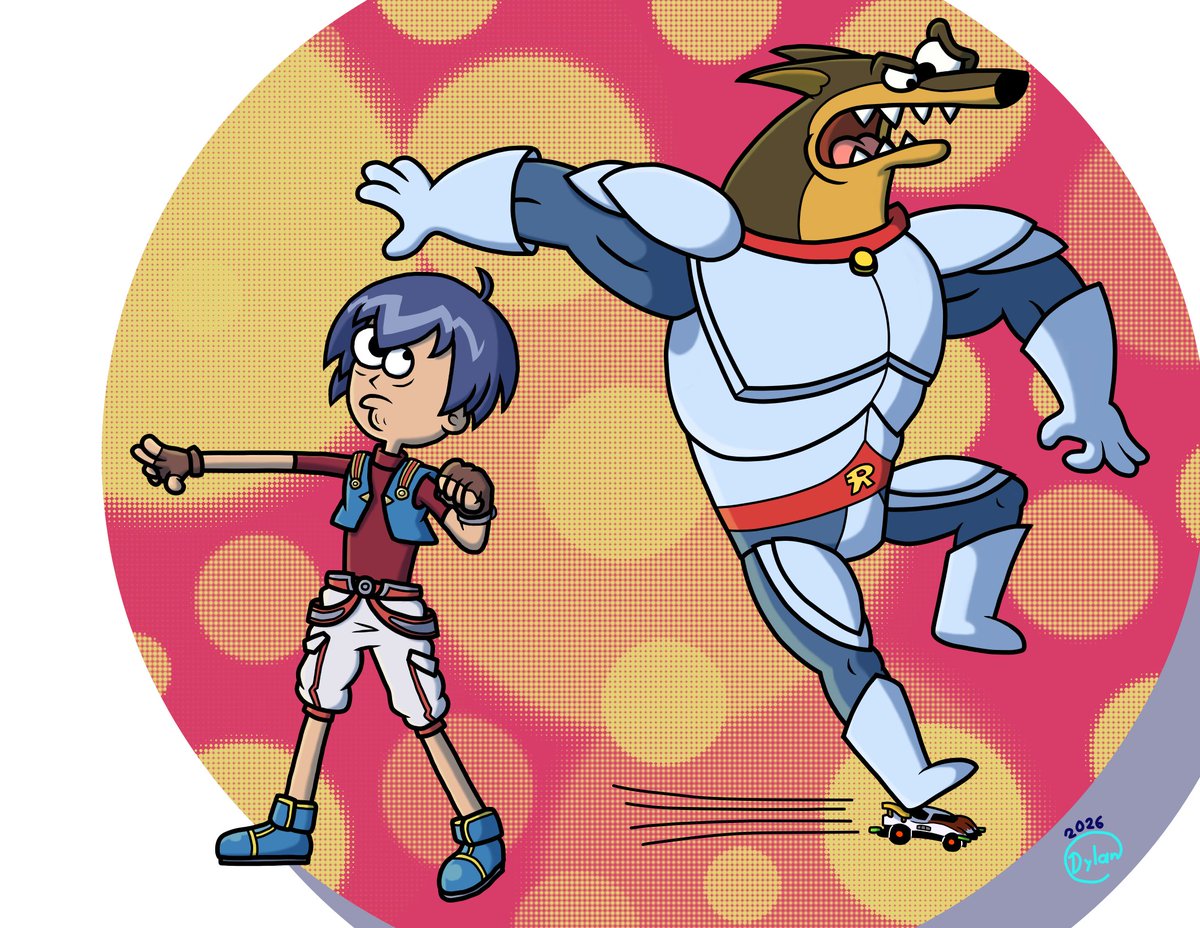 Morwaldsaurian's tweet photo. Blitz meets Kaz
Crossover commission!
#RoadRovers #Scan2Go https://t.co/kFIEIlhI7o