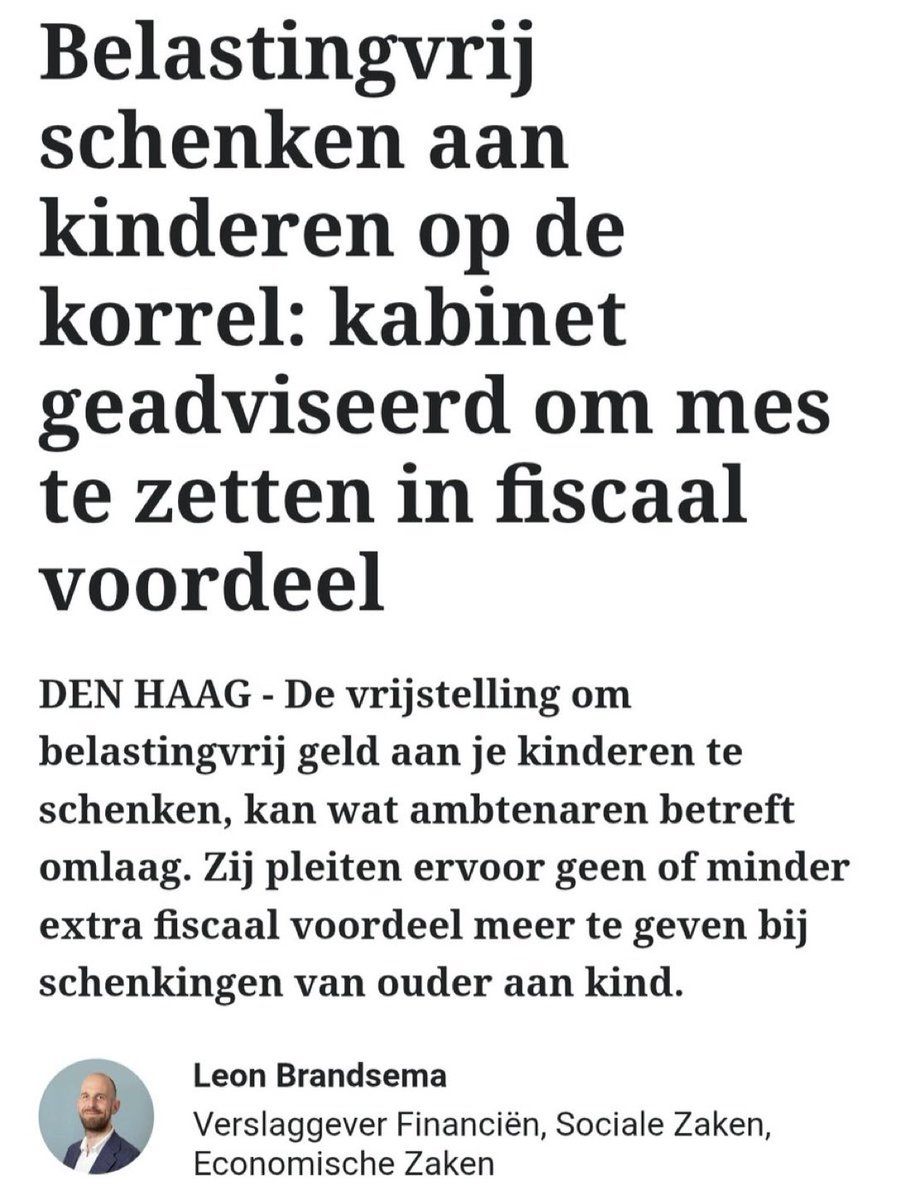 Migranten sturen miljarden per jaar naar hun thuisland en onttrekken dat aan de Nederlandse economie maar als u uw kind geld schenkt waarover u zelf al belasting heeft betaald dan is dat een probleem? Oprotten met overbetaalde ambtenaren die dit adviseren. Ze zijn overbodig.