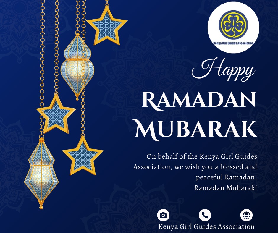 KenyaGirlGuides's tweet image. Ramadan Mubarak! 
On behalf of the Kenya Girl Guides Association, we wish our Muslim sisters, partners, and communities a peaceful and blessed Ramadan. May this sacred month bring reflection, unity, and abundant blessings.
#RamadanMubarak #KGGA #KenyaGirlGuides #PeaceAndUnity
