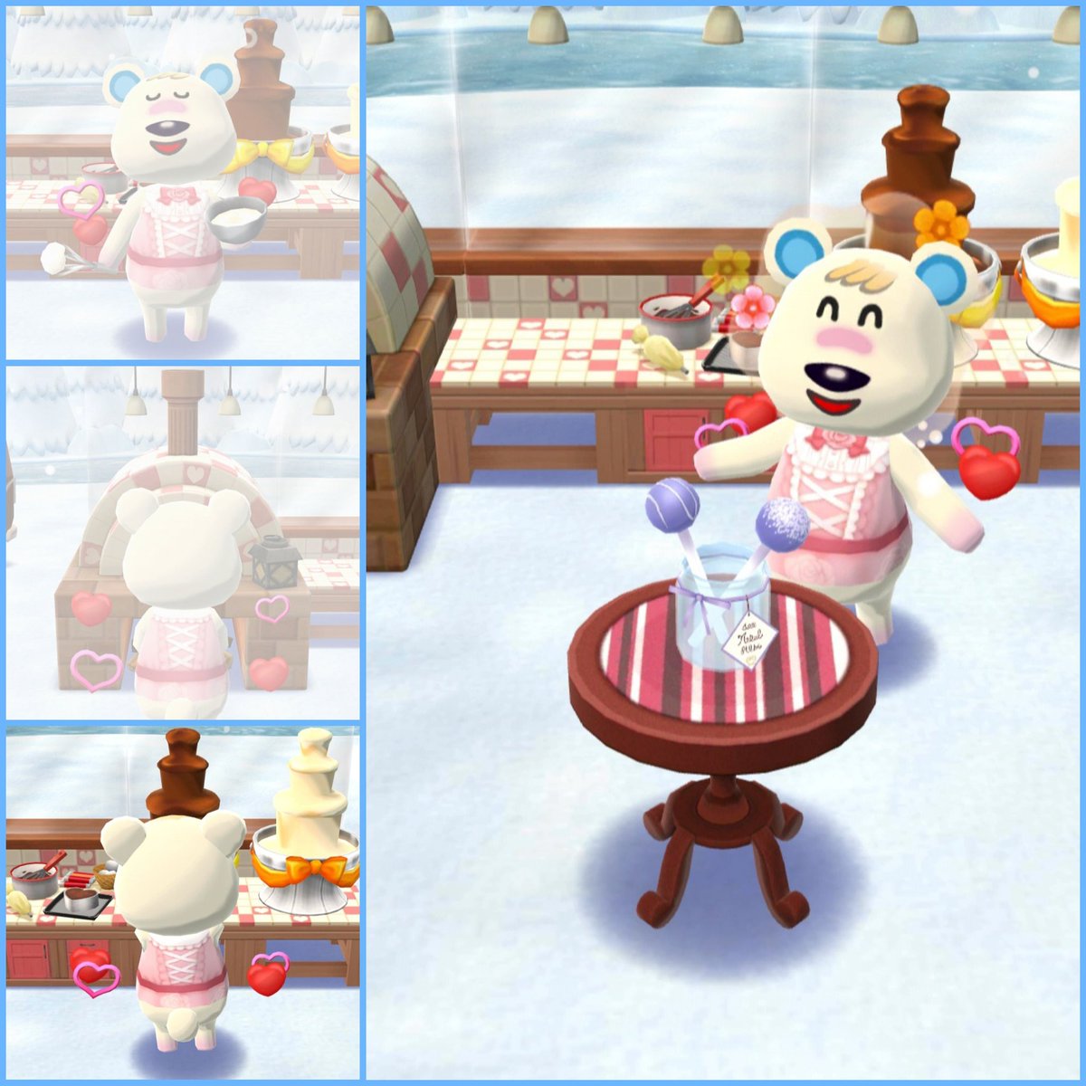LSoulrise's tweet image. Tutu shared how she made the cake pops. Then we had a lovely date together! ❤️😊🤎 I'm just glad I could make her happy! 

I'll have to find that hidden message she left in the cake pops! 😀

#ValentinesDay
#ACPC #PocketCamp #AnimalCrossingPocketCamp