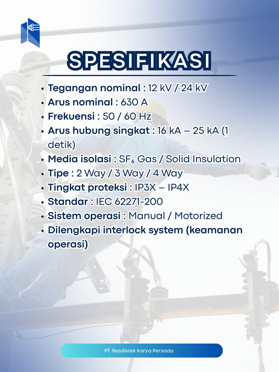 resdiktek_karya's tweet image. Ring Main Unit (RMU) sebuah panel distribusi tegangan menengah yang digunakan pada sistem jaringan berbentuk ring (loop) untuk meningkatkan keandalan penyaluran listrik. RMU memungkinkan isolasi gangguan.

#RingMainUnit #DistribusiListrik #TeganganMenengah #ElectricalSystem