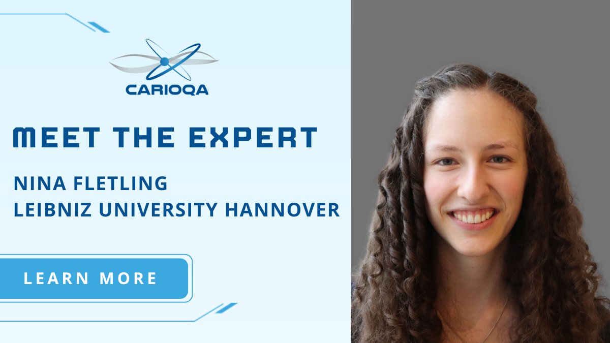 Let us continue with our portrait series “Meet the expert”!
 
✨Within our portrait series, we are happy to present Nina Fletling, Leibniz Universität Hannover, who contributes her expertise to the development of tools &amp; performance of simulation studies.

carioqa-quantumpathfinder.eu/meet-the-exper…