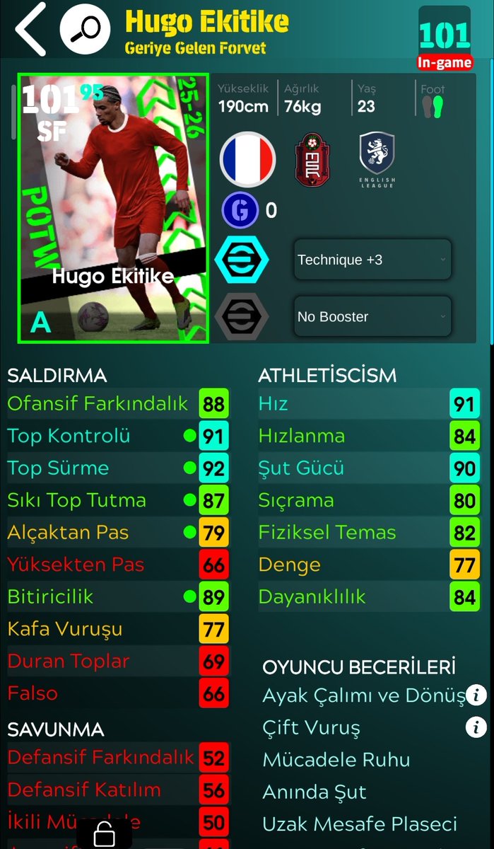 MÜKEMMEL POTW PAKETİ 🟢

103 Lamine Yamal
102 Bruno Fernandes 
101 Saliba
101 Ekitike

#efootball26