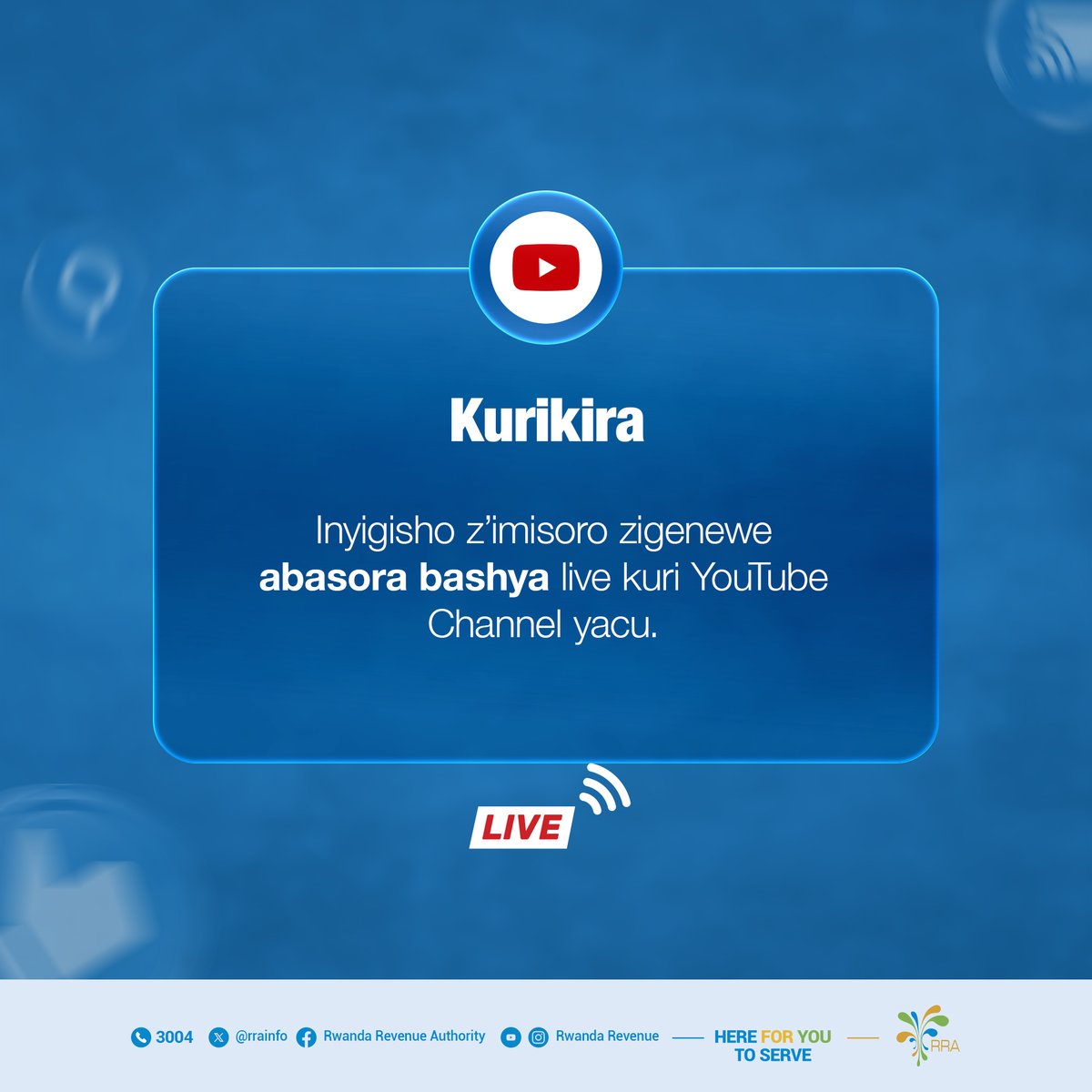 🔴Live: Inyigisho z'Imisoro Zigenewe Abasora Bashya
youtube.com/live/QnzQn7ql-…

#SoraNsoreTwigire🇷🇼