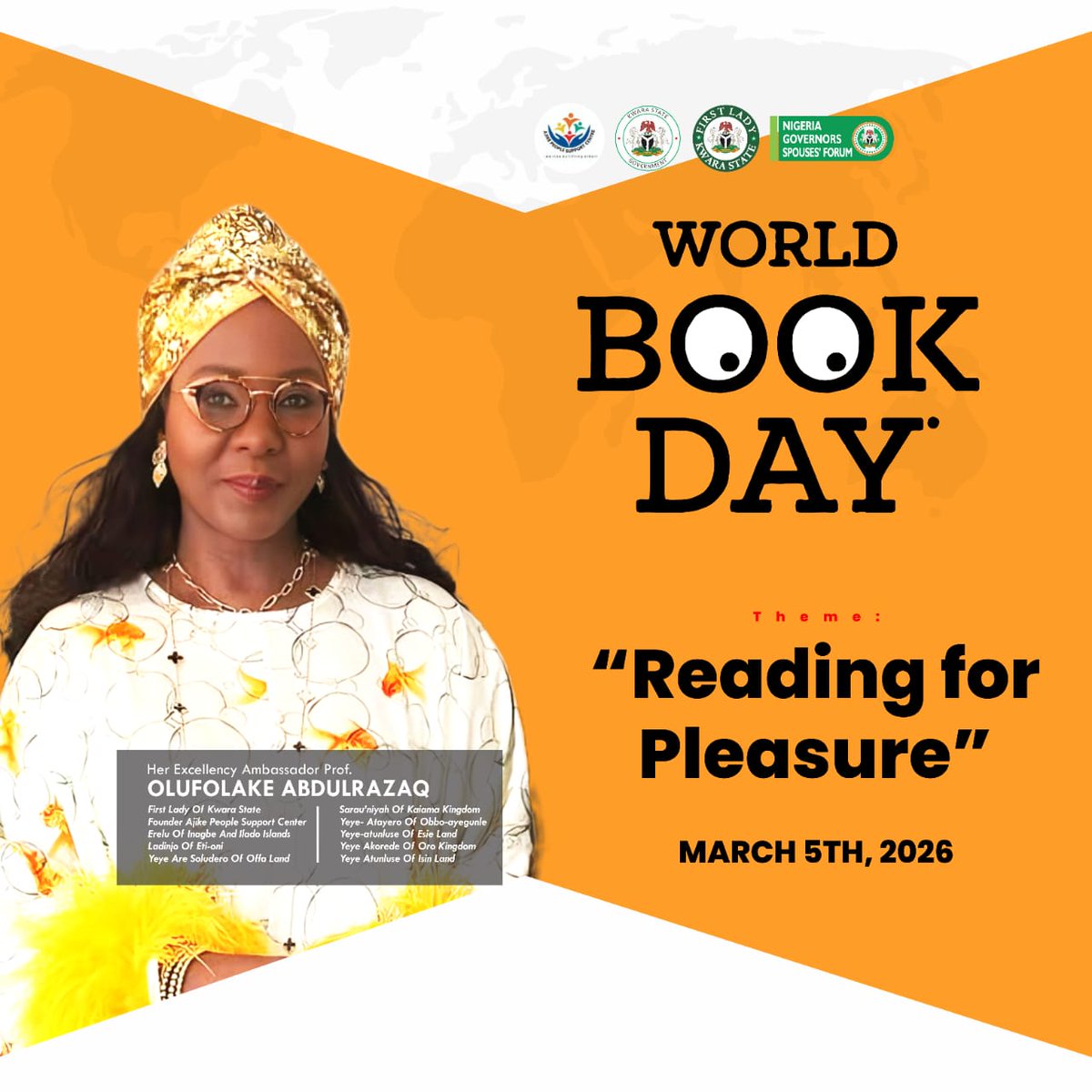 Ajike_Centre's tweet image. World Book Day

March 5th

Theme- "Reading for Pleasure "

#worldbookday2026
#readingforpleasure 
 #knowledgeispower📚 
#AjikeCares
#FirstLadyKwara