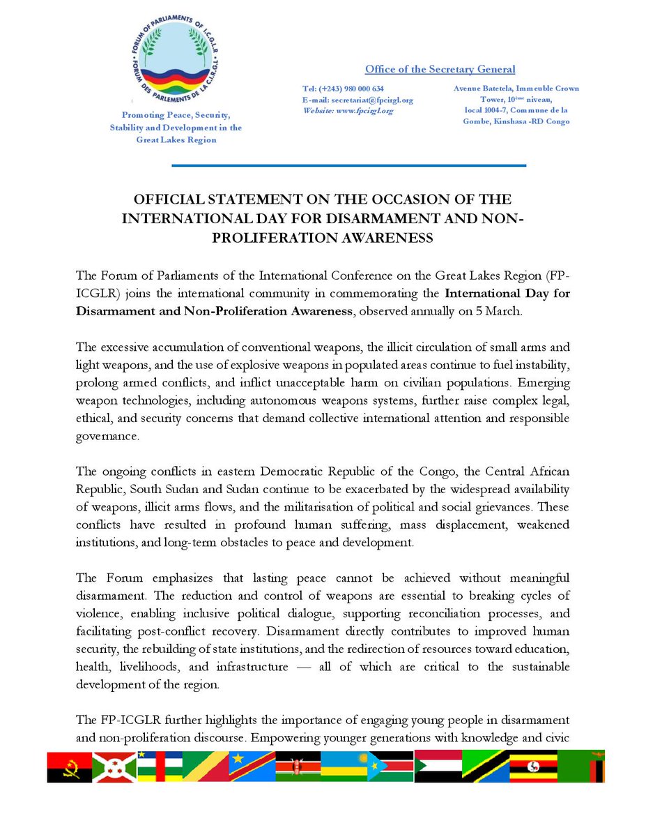 Forum of Parliaments of ICGLR (FP-ICGLR) tweet media