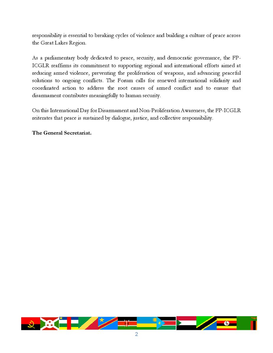 Forum of Parliaments of ICGLR (FP-ICGLR) tweet media