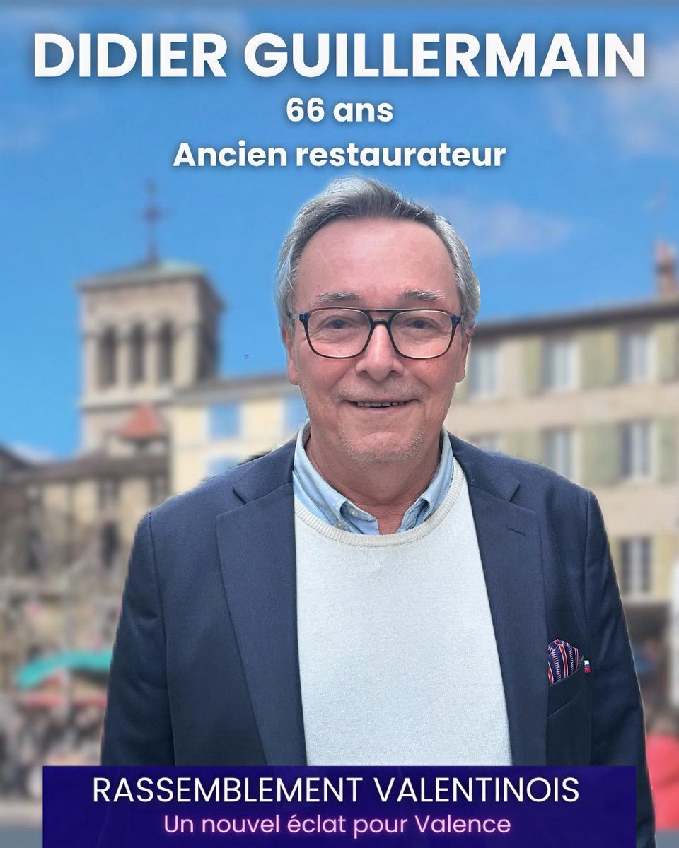 Philippe_Reis26's tweet photo. On continue avec la présentation des colistiers du Rassemblement Valentinois : aujourd'hui Didier Guillermain, 5e de notre liste.
@RNational_off #Municipales2026 https://t.co/wBdFPgvlrY