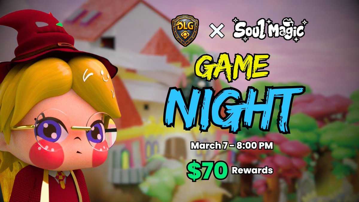 🧙‍♂️ DLG 🤝 <a href="/soulmagicnft/">Soul Magic</a>   Collaboration Game Night 🧙

We’re excited to announce our collaboration with Soul Magic, a magic themed world, and the story begins with our main character Zee and his classmates in Elswyth School of Magic.

To celebrate this collaboration, we’re