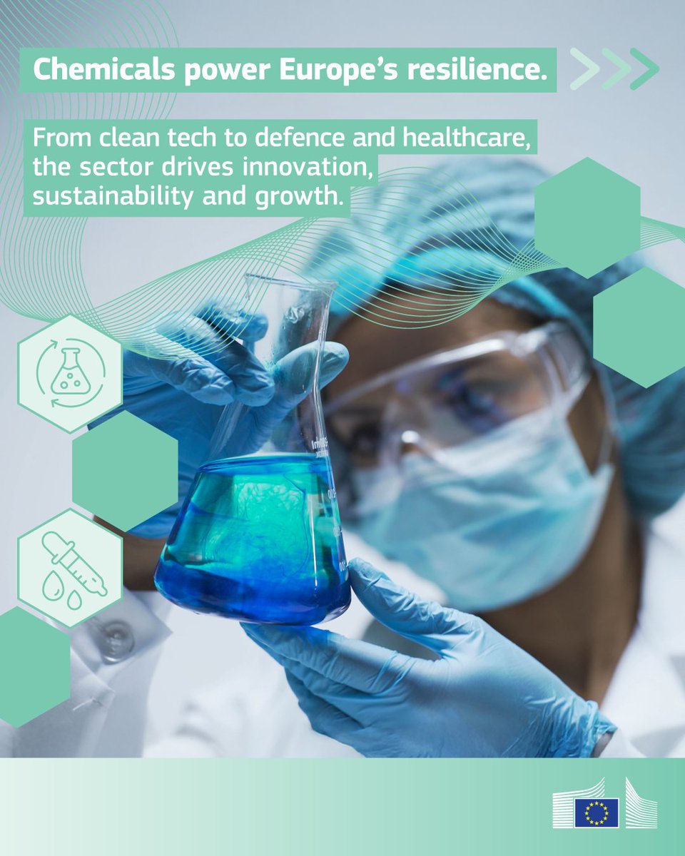 EU_EISMEA's tweet photo. Through the EU Chemicals Platform industry, SMEs & policymakers work together to make Europe’s chemical sector more sustainable, innovative & resilient - reinforcing strategic autonomy & quality jobs.
Join the dialogue 👉 https://t.co/7z19uQz0uZ
#TransitionPathways https://t.co/wM0SjlYjVM