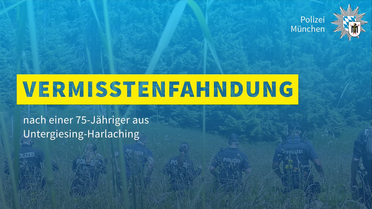 #Vermisstenfahndung

Bitte teilen!

Seit gestern Abend wird eine 75-Jährige aus Untergiesing-Harlaching vermisst. Aufgrund einer kognitiven Erkrankung befindet sie sich womöglich in einer hilflosen Lage.

Bild und Infos:
polizei.bayern.de/fahndung/perso…