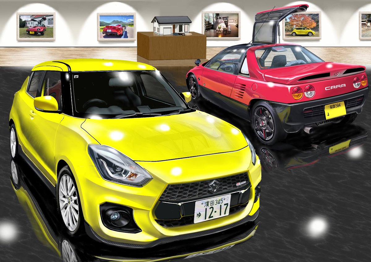 スイフト&amp;キャラ
#スズキswift
#キャラ
#イラスト依頼作品
#クリエイターズアパートメント