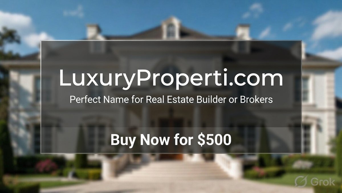 BrandBrahma's tweet image. LuxuryProperti.com - a name for bespoke property agency. @LuxuryProperty @LuxuryCars365 @LuxuryHomesLV #DomainsForSale #luxury #property #RealEstate