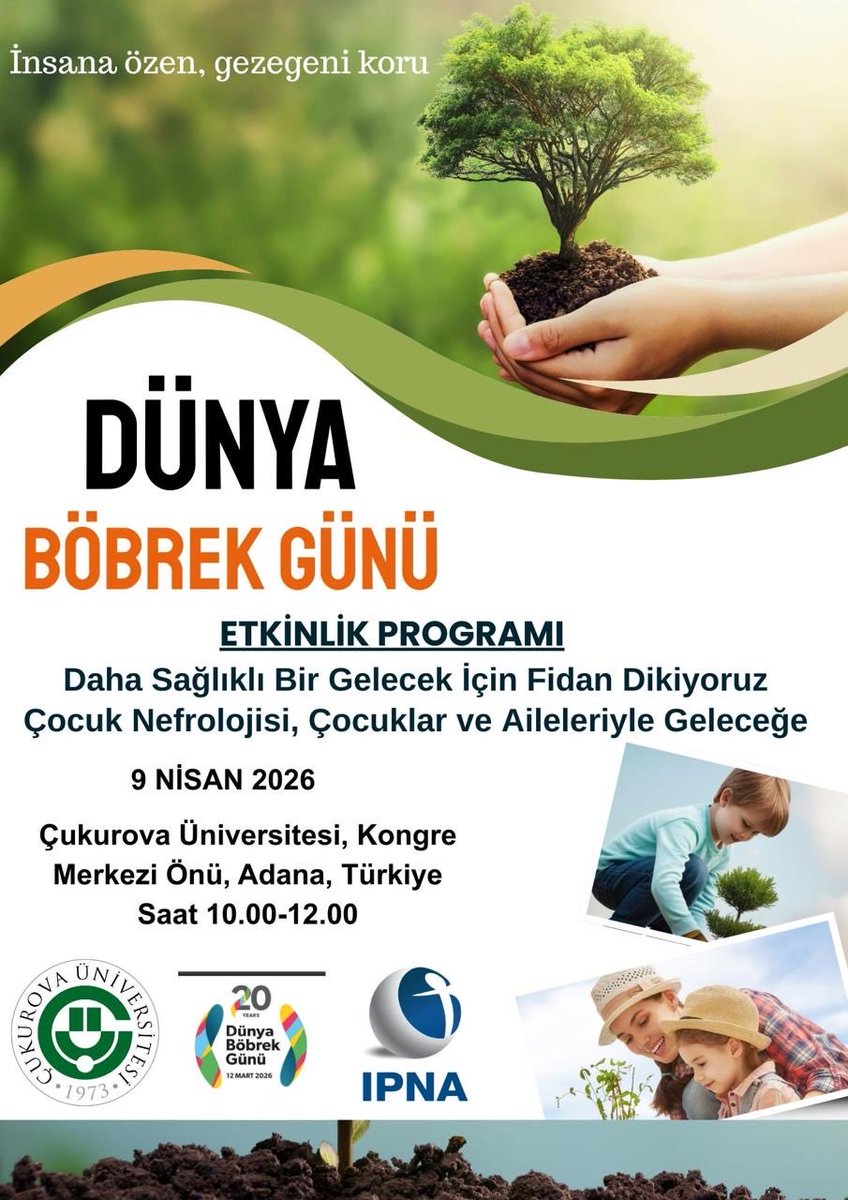 AysunKBAYAZIT's tweet photo. #WorldKidneyDay
#KidneyHealthForAll
#CaringForPeople
#ProtectingThePlanet
#IPNA
#ForChildrenForThePlanet
@IPNA_PedNeph https://t.co/fjKx6FRRz5
