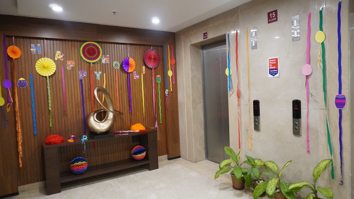 DpncLlp's tweet photo. Holi Celebration at the office with vibrant colors, positive energy and great team spirit. 🌈✨
Festivals like these strengthen bonds beyond work and remind us of the joy of celebrating together.

#DPNCGlobal #HoliAtWork #TeamSpirit #WorkplaceCulture #HappyHoli https://t.co/v3YC4GNLjh