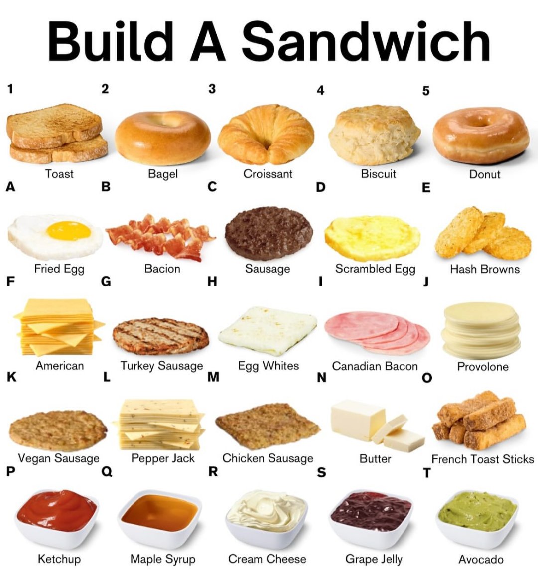 conquertheno's tweet photo. What's your breakfast sandwich gonna consist of? https://t.co/kBpXbsVrWJ