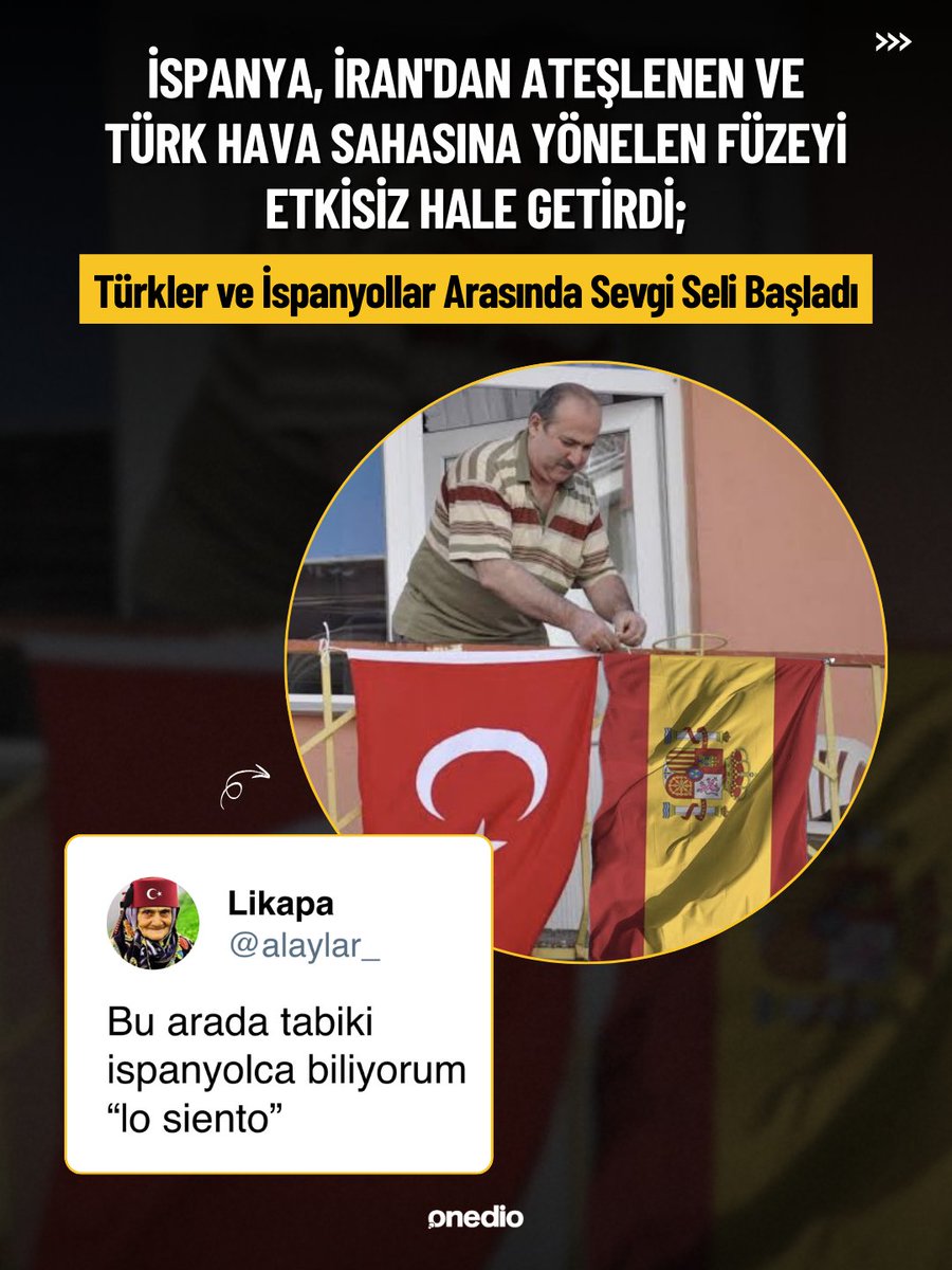 onedio's tweet photo. Türk ve İspanyol kullanıcılar arasında başlayan dostluğun sosyal medyaya yansımaları.

(FLOOD) https://t.co/wSbvgLC4tf