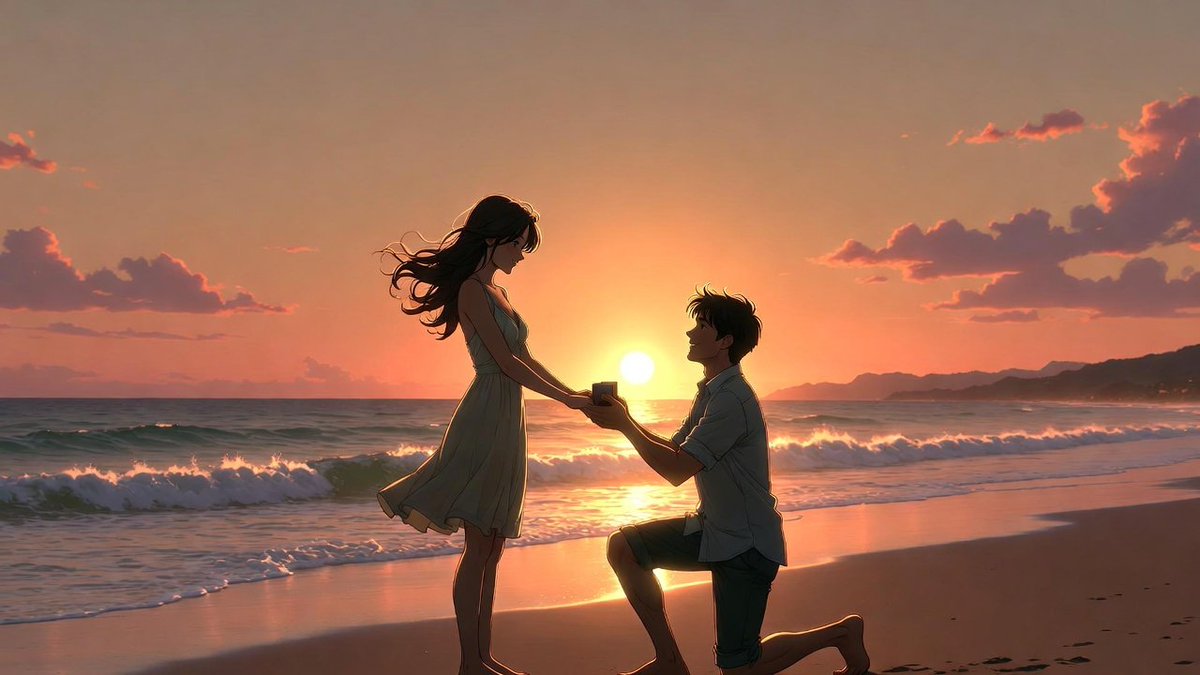 Crycion's tweet photo. "A timeless moment, a promise of forever. 💖✨
https://t.co/hAEMW97huq #OceanViewProposals #SunsetSayYes #BeachsideRomance #EngagementGoals #Hesntg" https://t.co/4tGwKgL7ml