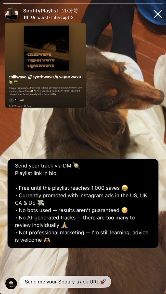 sakanaxbt's tweet image. キュレーター見習いワイ、ストーリーズでこっそりPRを始める
日本人1人も見たことないのが気になる
どうせ日本人いないし〜って英語で書いてて分からないパターン？
先輩たちに日本語で聞きたいことが山ほどあるんだけど #chillwave #musicproducer