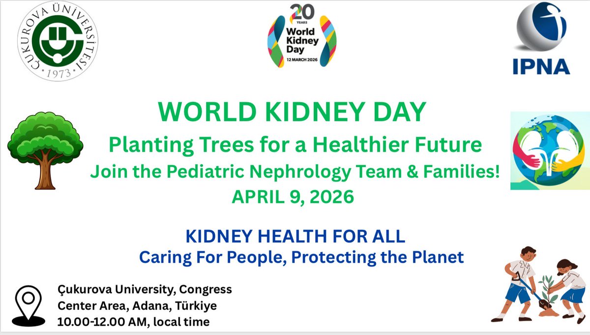 AysunKBAYAZIT's tweet photo. #WorldKidneyDay
#KidneyHealthForAll
#CaringForPeople
#ProtectingThePlanet
#IPNA
#ForChildrenForThePlanet
@IPNA_PedNeph https://t.co/Oj2QUDdfjl