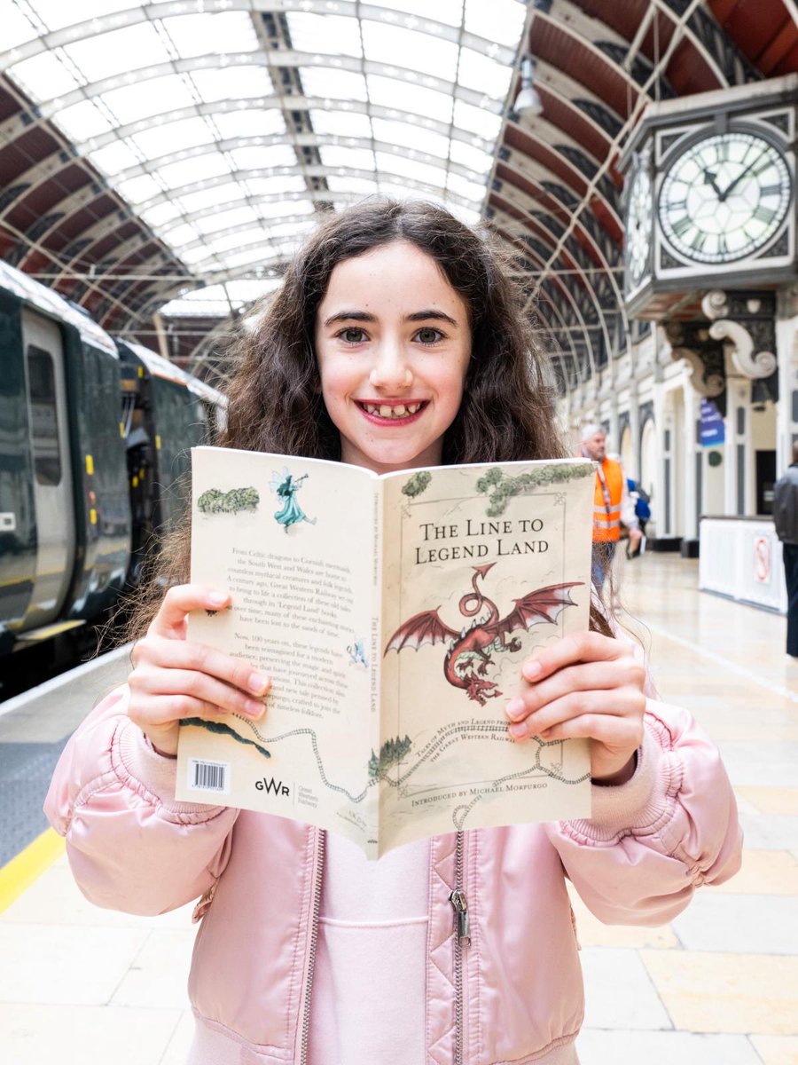 GWRHelp's tweet photo. For this year’s @WorldBookDayUK we’re delighted to be retelling a collection of myths and legends first published 100 years ago.

The Line to Legend Land features a special new tale about a miracle dolphin written by former children’s laureate @Michaelmorpurg 

And a collection of mythical statues will soon be making an appearance at stations across our network! 

Download The Line to Legend Land now at https://t.co/NElzN80wH3

#LineToLegendLand #GWRLegends #WorldBookDay @farmersforaweek