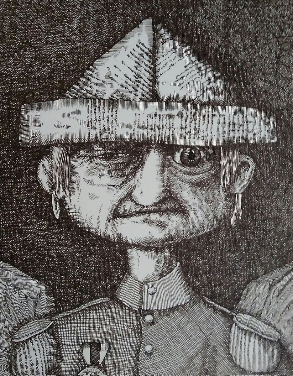 Atelier462's tweet photo. A portrait of a Dictator from his youth.
Un portrait d'un Dictateur de sa jeunesse.
#portrait #drawings #illustration #inkdrawing #pen #watermanink #art #arte #kunst #ArtistOnTwitter https://t.co/gmHWZcCXJu