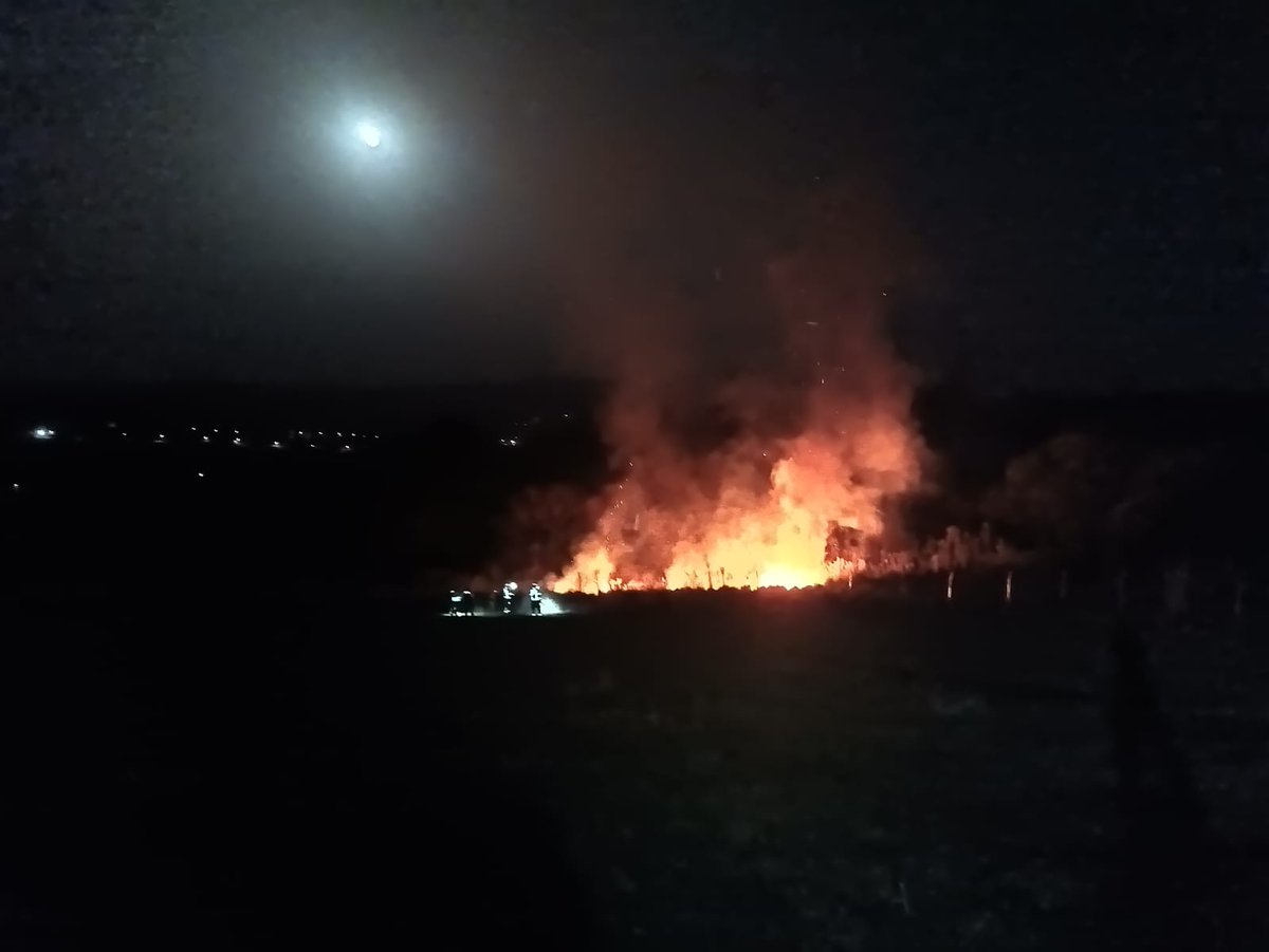 112Cantabria's tweet photo. Extinción de incendio de vegetación y plumeros en #Sobarzo #Penagos. Bomberos @cantabriaes, en apoyo a Montes, sofocan las llamas y refrescan. Tuvieron que regresar al punto de madrugada por un nuevo incendio. https://t.co/mwi86cI8mF