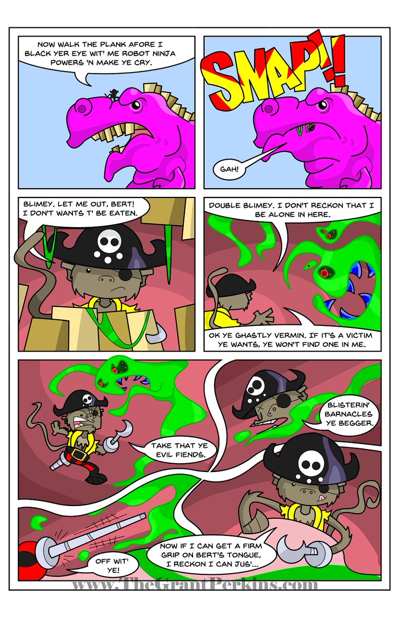 TheGrantPerkins's tweet photo. What happens when you combine a #Monkey with a #Robot who then becomes a #Pirate and a #Ninja?
I give you #MrPan.
https://t.co/oCz2EwL5Zt
#comic #indiecomics #freecomics https://t.co/jl586DU6UB