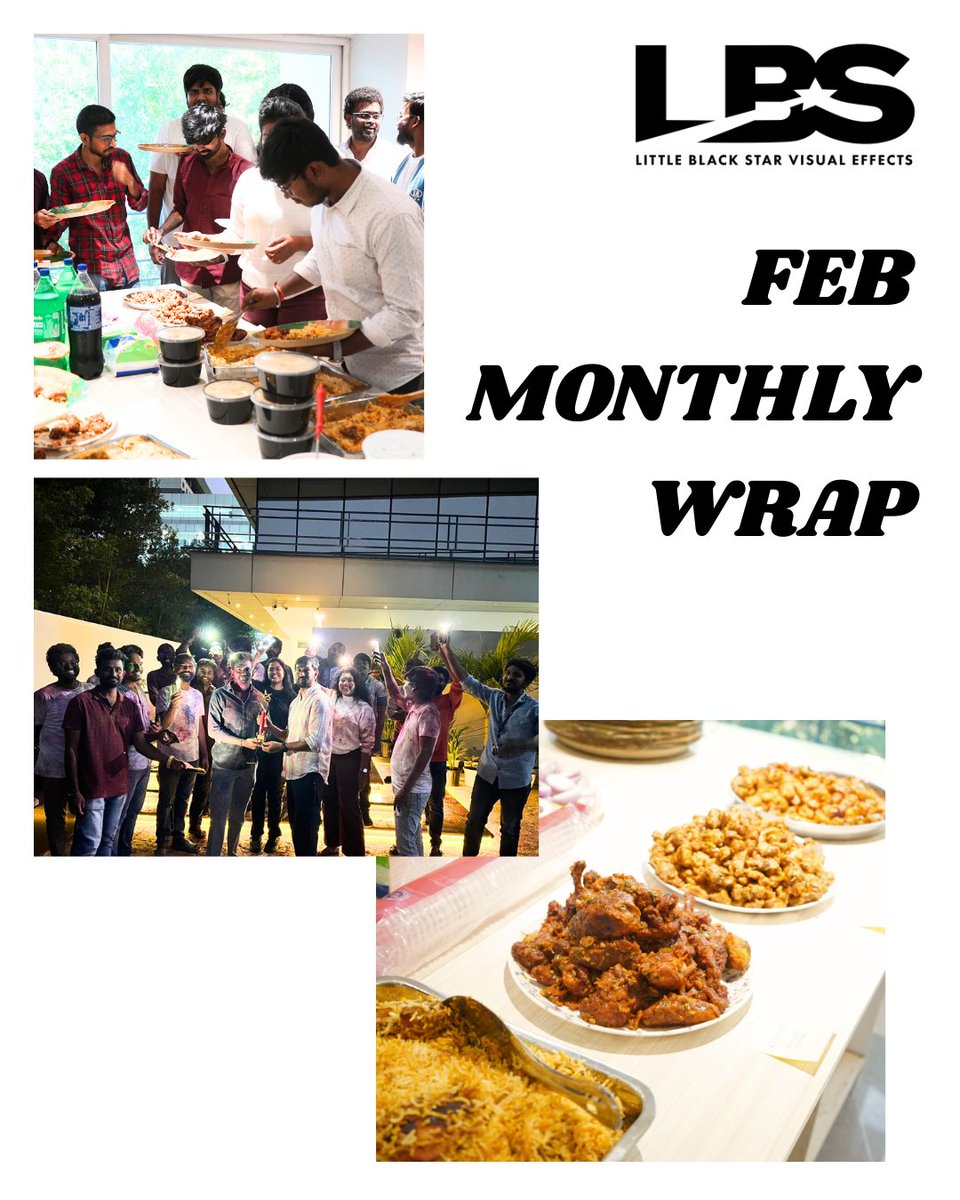 lbsvfx's tweet photo. 𝐅𝐞𝐛𝐫𝐮𝐚𝐫𝐲 𝐖𝐫𝐚𝐩 𝐚𝐭 𝐋𝐁𝐒! ✨

Team lunch 🍽️, fun Holi celebrations 🌸, and our monthly meeting to reflect on wins and what’s ahead.

Congrats to Jithendra, our Star Performer of the Month! 👏

#TeamCulture #MonthlyWrap #HoliAtWork #EmployeeRecognition #LBSVFX https://t.co/ryPu8rip7C
