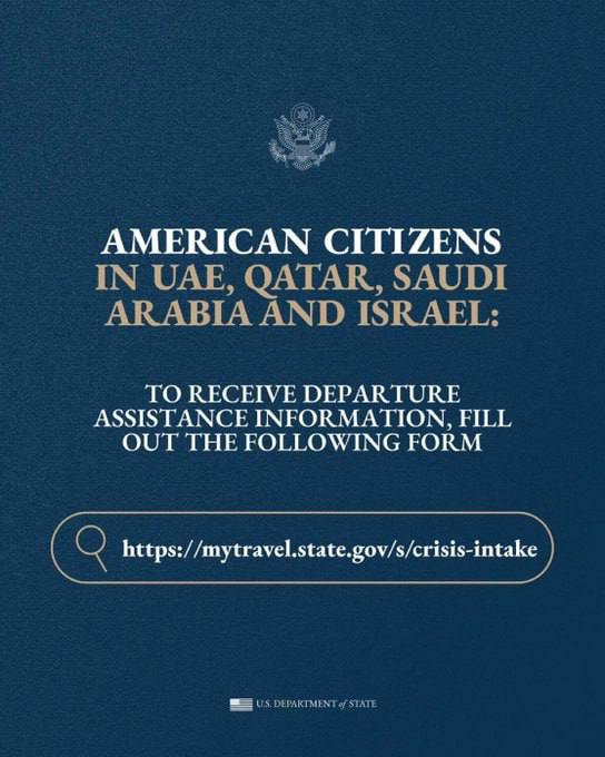 🇺🇸 Rubio posts how to flee occupied Palestine, UAE, Qatar &amp; Saudi.