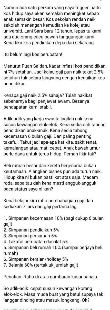 Saida_CFPCertTm's tweet photo. Konteks..
Kaum perempuan suka duit..tapi ada blindspot juga..suggestion, melabur sedikit untuk berjumpa professional. Ilmu tu tak akan rugi untuk keluarga dan anak anak kelak. https://t.co/ar5Wzh0VSq