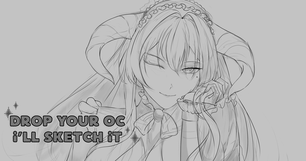attention please~!🍷
DROP YOUR OC BELOW
and i will sketch it ꉂ(˵˃ ᗜ ˂˵)

❤️RULES❤️
⋆ Follow + RT

#artmoots  #artshare  #dropyourpfp