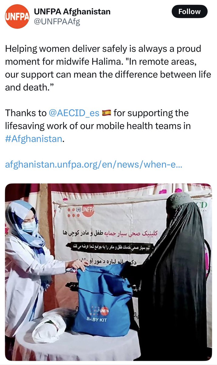 🇪🇸🇪🇺🇺🇳Dos ejemplos de solidaridad española canalizada a través de <a href="/AECID_es/">AECID</a> <a href="/CooperacionESP/">Cooperación Española</a> y nuestros socios multilaterales

📍Reconstrucción de escuelas en Ucrania con <a href="/pnud/">ONU Desarrollo</a> <a href="/UNDP/">UN Development</a> 

📍Apoyo a la salud de las mujeres afganas con <a href="/UNFPA/">UNFPA</a> 

#multilateralismo 
#somosCooperación