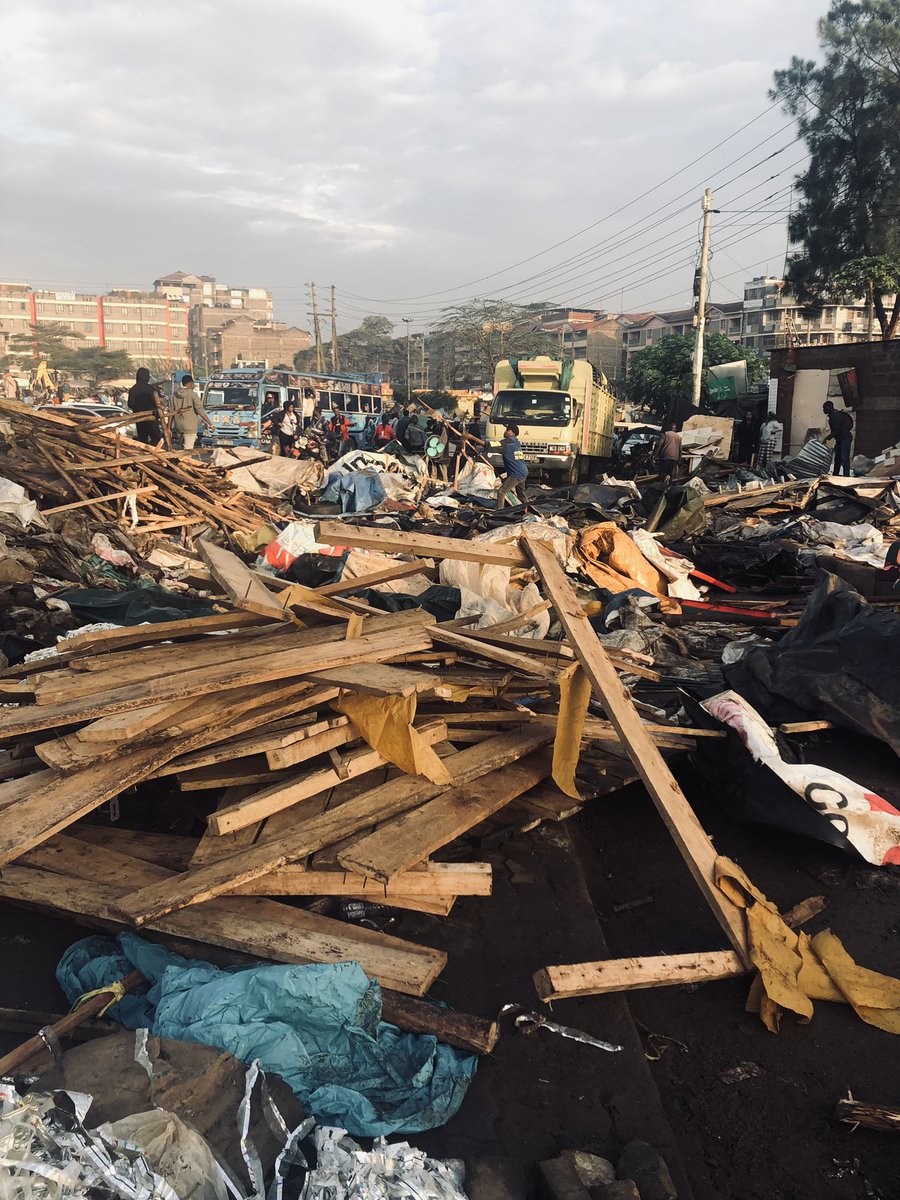 -These KIKUYUS at Roysambu were given NOTICE by KENHA to VACATE these Roadside KIOSKS 😊😊😊😊,

-But they IGNORED KENHA, till 
Last night when KENHA Destroyed these illegal KIOSKS.

-They now blame William Ruto for Destroying their KIOSKS🤔🤔🤔.

-KIKUYUS LIKE DISORDER, but the