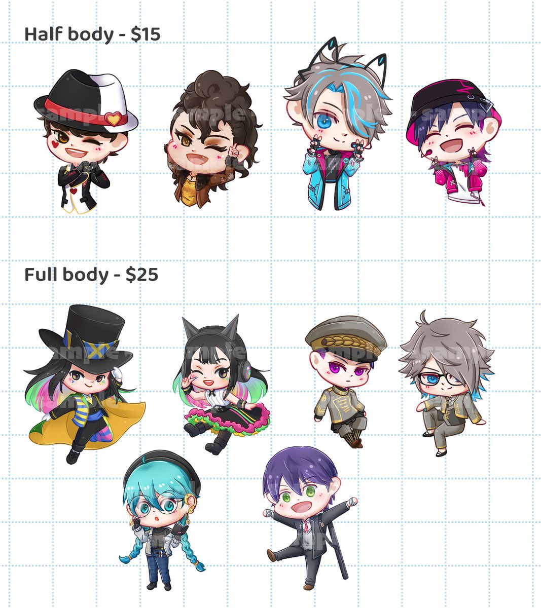 [RT appreciated🙏] 
✨CHIBI COMMISSION OPEN ✨
vgen.co/MitskiMing

You can check out my instagram for more artwork instagram.com/mitskiming

Feel free to DM me for inquiry~

#VGenComm #vgencommission #vgenartist #vgen #smallartist #commissionopen #commissionart