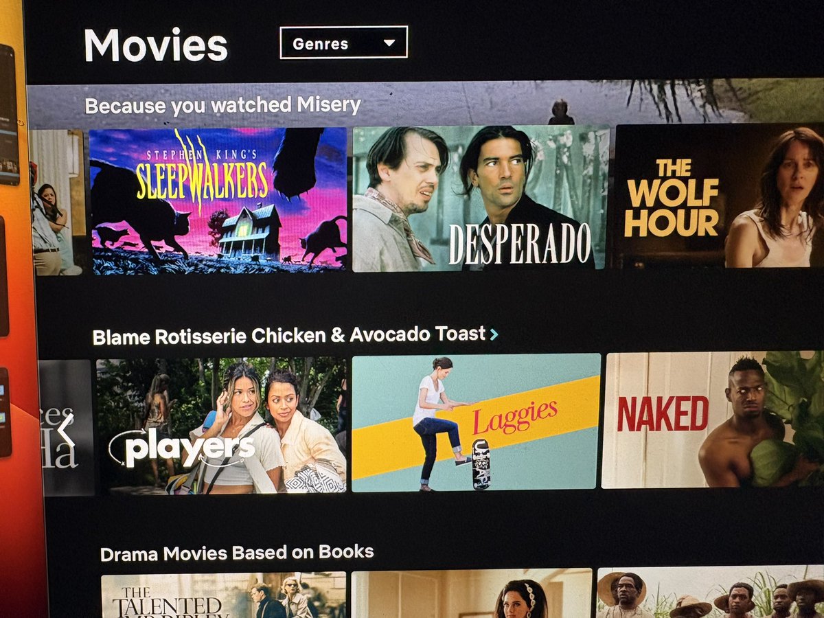 playerslayer191's tweet photo. No because I wanted to watch a movie with a blaming rotisserie chicken and avocado toast vibe thanks Netflix https://t.co/fC0wzo5VGx