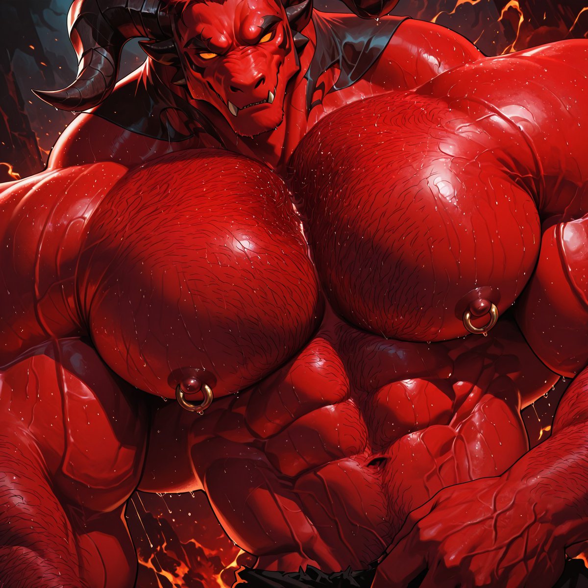 paladiussecond's tweet photo. Why are demons always jacked as fuck?

#sizetwitter #AIart #hypermuscle https://t.co/Nllw0r0Kat