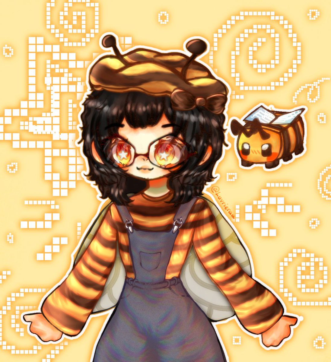 luvrieraa's tweet photo. My entry for @kutkyoo @DDesys 's art contest!! I had so much fun drawing the oc bc i love bees smm

#kutkyoo #DDesy #robloxart https://t.co/0ReiTVlbPe