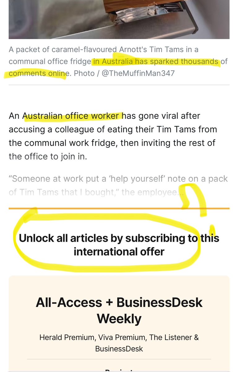 pennymarienz's tweet photo. 🗞️📰 NZ Herald really is making it easy to:
- confirm that they don’t know what ‘news’ is
- see that their journalists aren’t journalists 
- not bother paying for a subscription. #supportrealmedia
#defundmsm #msmisdead https://t.co/a9ZXVFcT42
