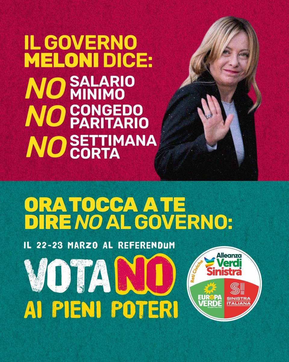 Il #22marzo e il #23marzo al #ReferendumGiustizia tocca a noi, vota NO ai pieni poteri!