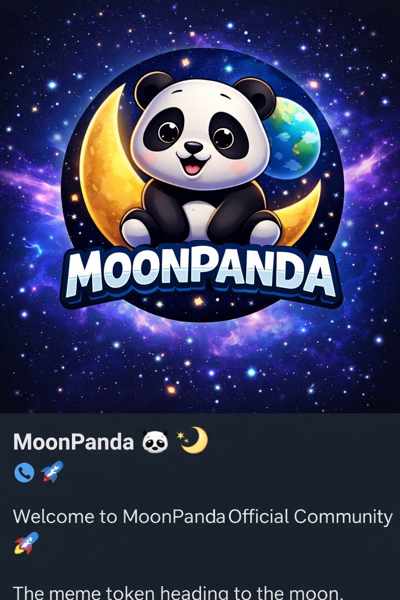 MoonPandaCoin's tweet photo. MoonPanda just launched 🐼🌙

The panda is ready for liftoff 🚀 https://t.co/JbmxgL8Qpa