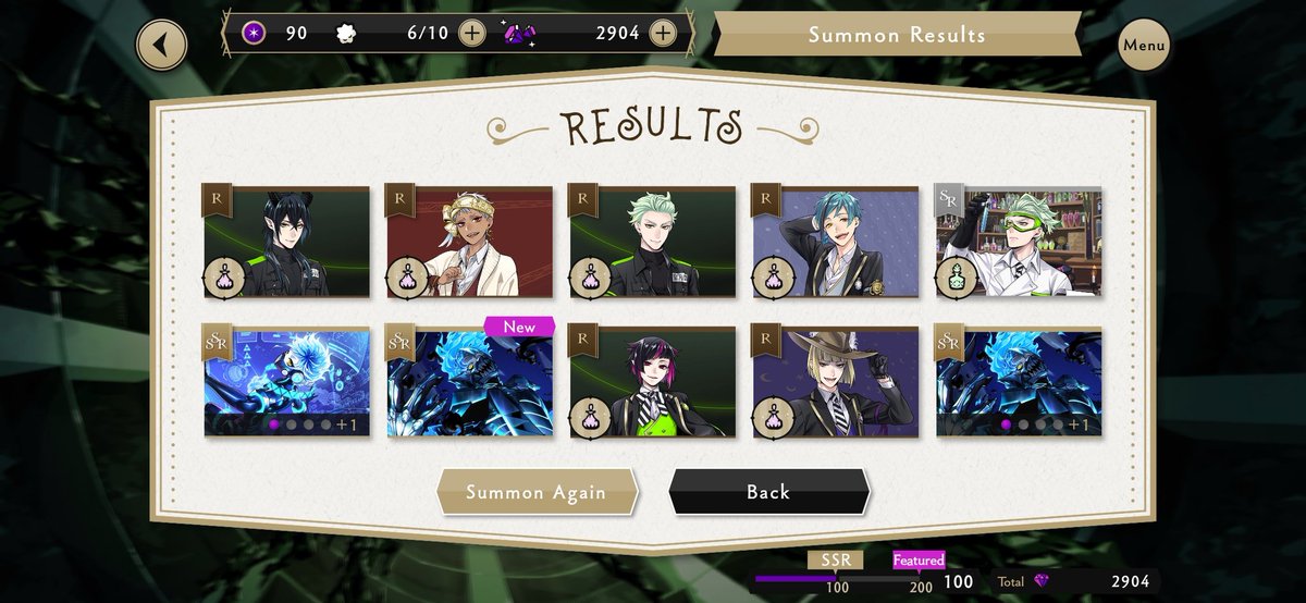 HOtomeworld's tweet photo. Reached pity and this happened.

Ortho scared the absolute crap out of me and I thought "its over" then Idia showed up not once but twice.

I was on the verge of tears. All my reserves are gone. Now I gotta figure out how I'm going to get Vil &amp; Jamil. Never seeing this luck again https://t.co/ol5NdNJYFT