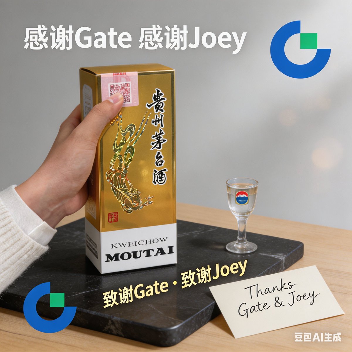 交易所Joey（交易），上大门！
认准Joey！<a href="/JoeyJia11/">Joey @Gate</a> 
感谢送来的茅茅～
<a href="/Gate_zh/">Gate 华语</a>