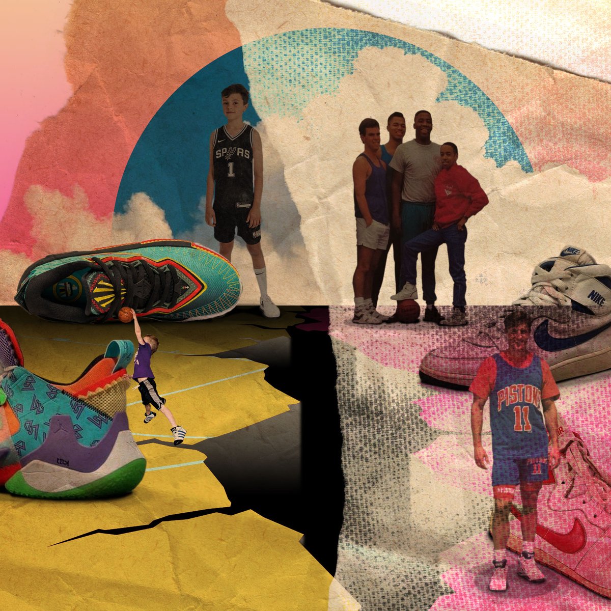 iamSLip's tweet photo. 🏀 Le temps passe
Avant : des Nike qui couinent et un pote pour dire que tu joues comme sa grand-mère
Aujourd’hui : des sneakers qui doivent aussi raconter ta personnalité et ton potentiel.
Révolution ou relooking ?
👉 https://t.co/UtSrNm6Yrs
#slip #basket #collagedigital https://t.co/9UA01Giz6I