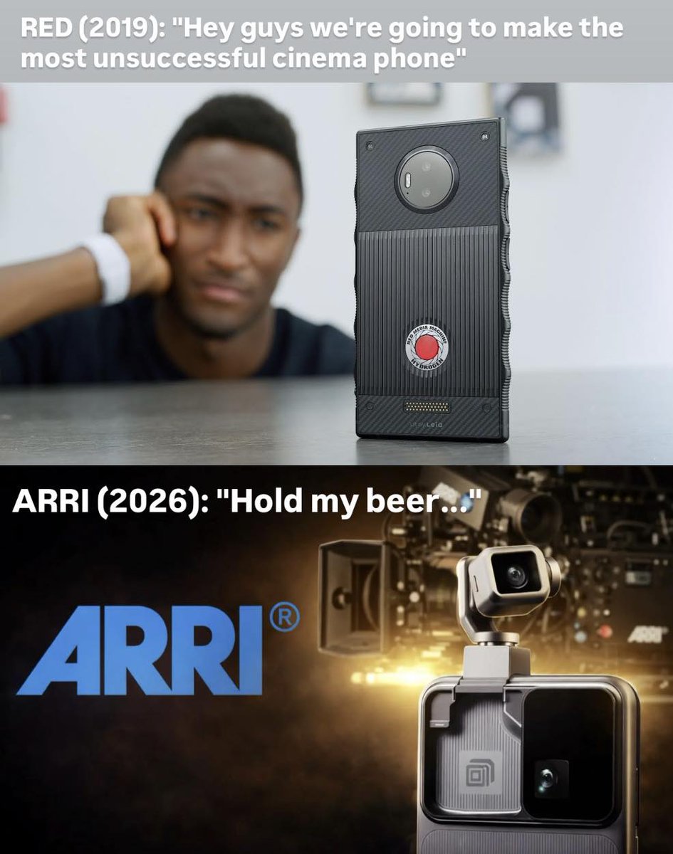 usedcinegear's tweet photo. 2019: RED phone
2026: ARRI phone
Have you bought cinema brand mobile phone ever? Let me know🖌
@usedcinegear
#REDphone #ARRIphone #cinemaphone #cinephone https://t.co/caU4C1gqHH