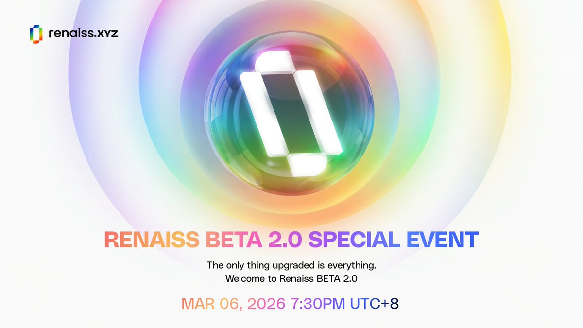 Renaiss Special Event - The Next Evolution

Over the past 4 months, we built the foundation.
On March 6, we reveal Renaiss 2.0 - a major upgrade across the ecosystem.

Built on 4 pillars:

🔬 Renaiss Lab — AI Agent integration
🌍 Community 2.0 — Discord restructure, Ambassador &amp;